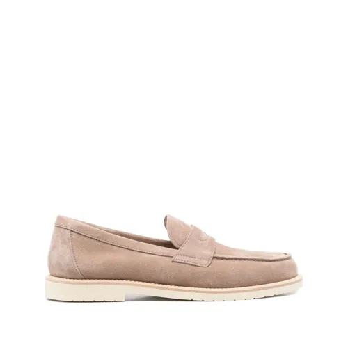 Suede Penny Loafers - Brunello Cucinelli - Modalova