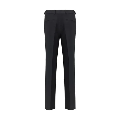 Embroidered Wool Pants with Split Hem - Gucci - Modalova