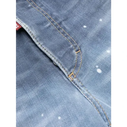 Logo Patch Distressed Jeans - Dsquared2 - Modalova
