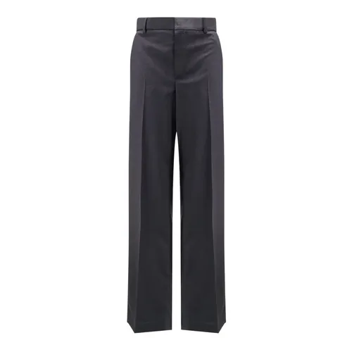 Embroidered Wide Leg Wool Trousers - Gucci - Modalova