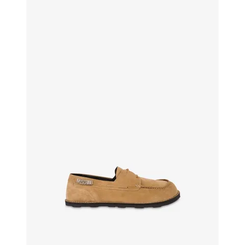 Suede Loafers - Moschino - Modalova