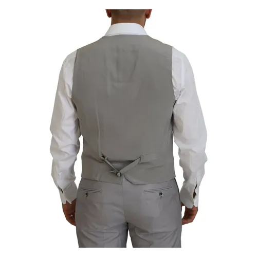Wool Silk 3 Piece Slim Fit Suit - Dolce & Gabbana - Modalova