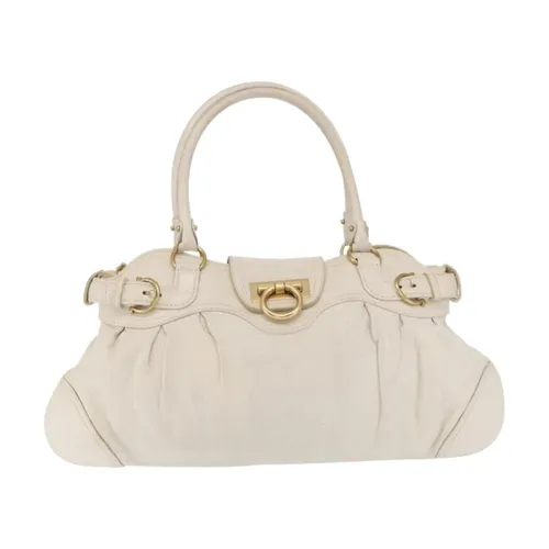 Pre-owned Vintage Leather Top Handle Bag - Salvatore Ferragamo Pre-owned - Modalova