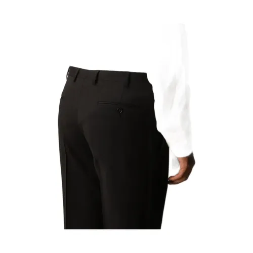 Slim Fit Wool Trousers - Emporio Armani - Modalova