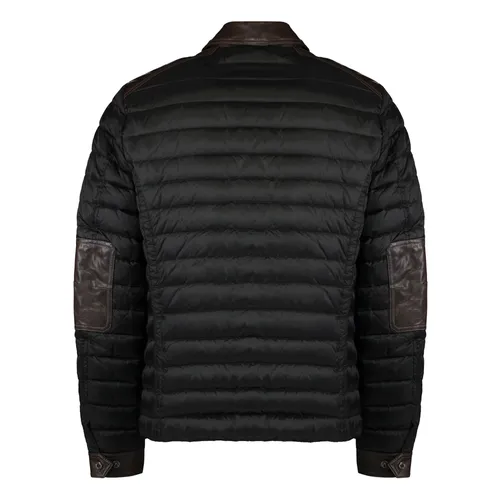 Leather Inserts Down Jacket - Moorer - Modalova