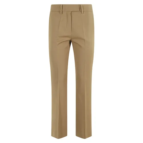 Khaki Flare Pants Wool Blend - Federica Tosi - Modalova