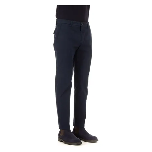 Blue Trousers with Hidden Button - Department Five - Modalova
