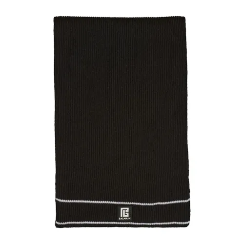 Wool Patch Scarf - Balmain - Modalova