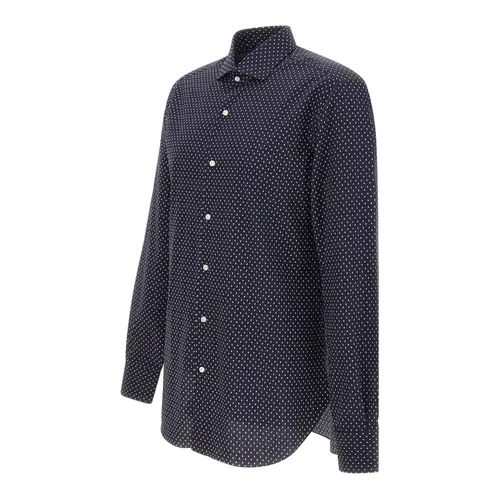 Micro-pattern Cotton Shirt - Barba - Modalova