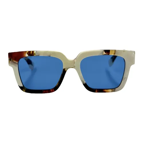 Square Sunglasses with Marble Effect - Gucci - Modalova