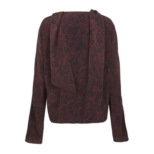 Silk blouse with hoop print - Cortana - Modalova