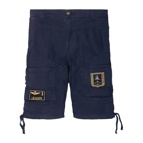 Iconic Bermuda in Cotton Gabardine Blue - Aeronautica Militare - Modalova