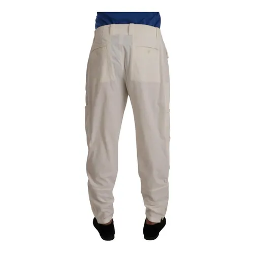 Off White Corduroy Cargo Pants - Dolce & Gabbana - Modalova