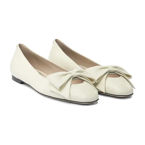 White Bow Ballet Flats - Valentino Garavani - Modalova