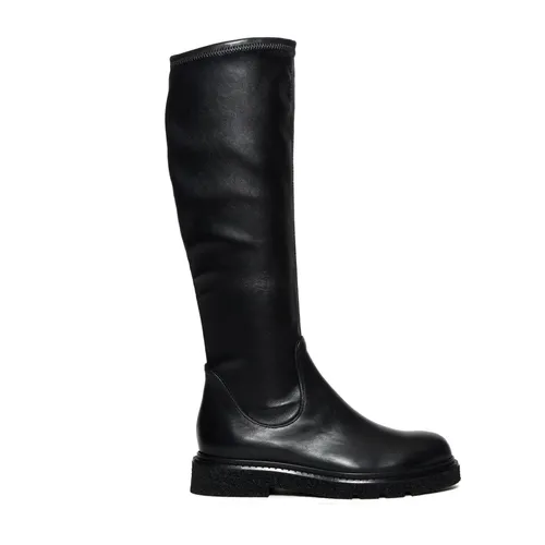 Black Leather Boot - Guglielmo Rotta - Modalova