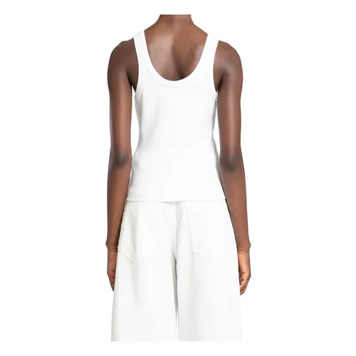 Ribbed Scoop Neck Top - Ssheena - Modalova