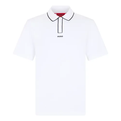 Cotton Polo with Logo - Hugo - Modalova