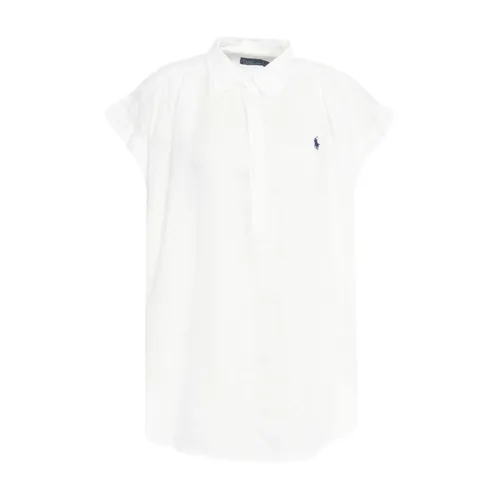 White Linen Popover Shirt - Polo Ralph Lauren - Modalova