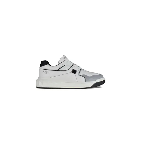 White Leather One Stud Sneakers - Valentino Garavani - Modalova