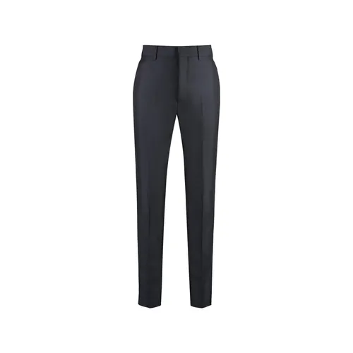 Wool Trousers Hook & Eye Closure - Prada - Modalova