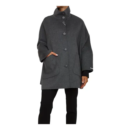 Gray Wool Blend Coat - Iblues - Modalova