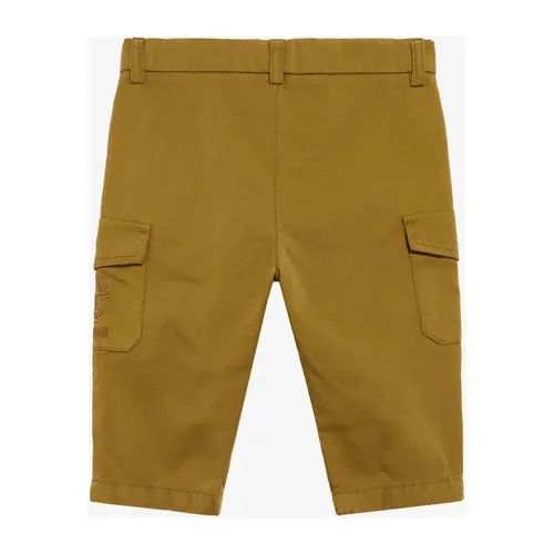 Ochre Cotton Cargo Bermuda with Monogram - Roberto Cavalli - Modalova
