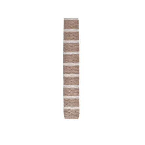 Textured Striped Knit Tie - Brunello Cucinelli - Modalova
