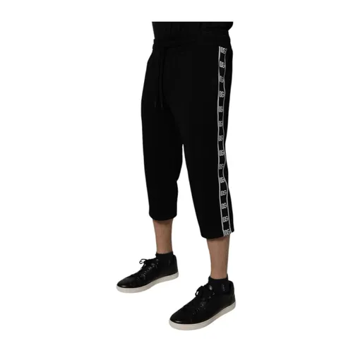 Cropped Sweatpants with Drawstring Closure - Dolce & Gabbana - Modalova