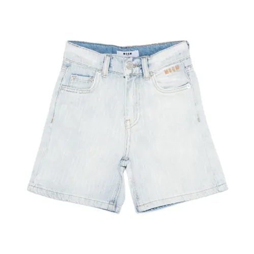 Bermuda in denim - Msgm - Modalova