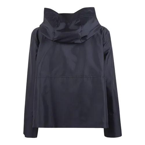 Blue Nylon Hooded Jacket with Iconic Hook - Fay - Modalova