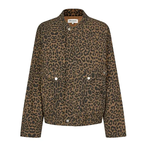 Leopard Print Cotton Jacket - Lollys Laundry - Modalova