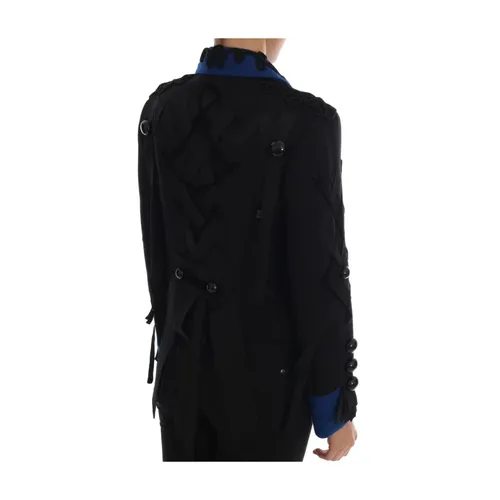 Black Wool Trench Jacket Fall 2016 - Dolce & Gabbana - Modalova