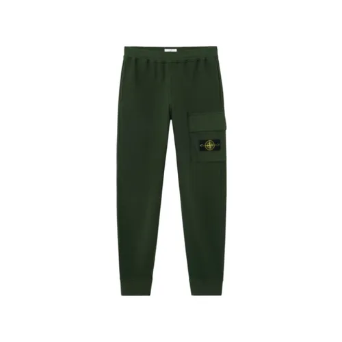 Brushed Cotton Fleece Sweatpants - Stone Island - Modalova