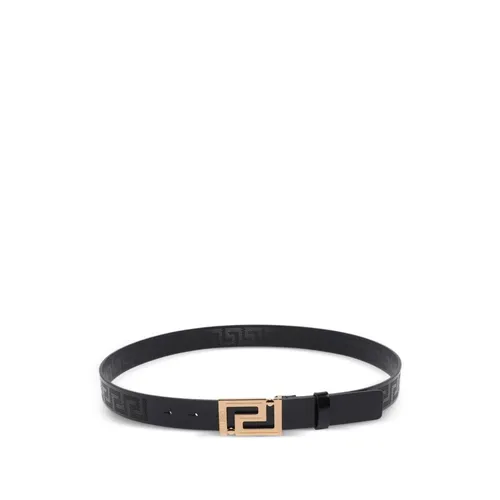 Leather Belt - Versace - Modalova