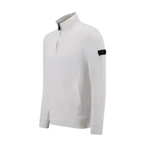 White Half Zip Sweater - Peuterey - Modalova