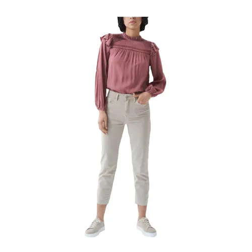 Cropped Trousers - Salsa - Modalova