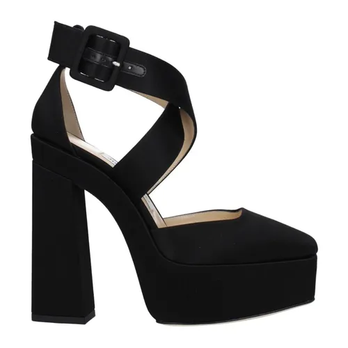 Black Satin Sandal High Heel - Jimmy Choo - Modalova