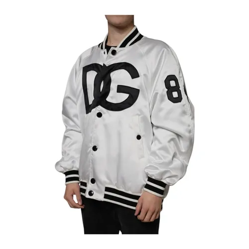 Satin Bomber Jacket - Dolce & Gabbana - Modalova
