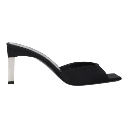 Black Satin Stiletto Heels Sandals - The Attico - Modalova