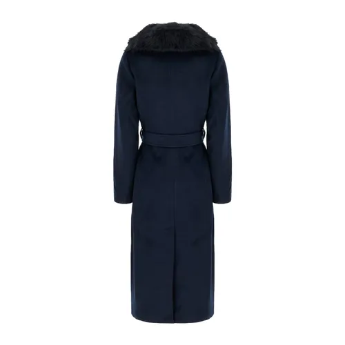 Faux Fur Trim Wool Blend Coat - Michael Kors - Modalova