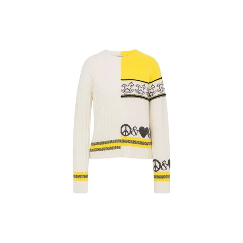 Intarsia Wool Blend Pullover - Moschino - Modalova