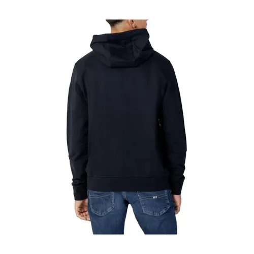 Blue Cotton ZipUp Hoodie - Armani Exchange - Modalova