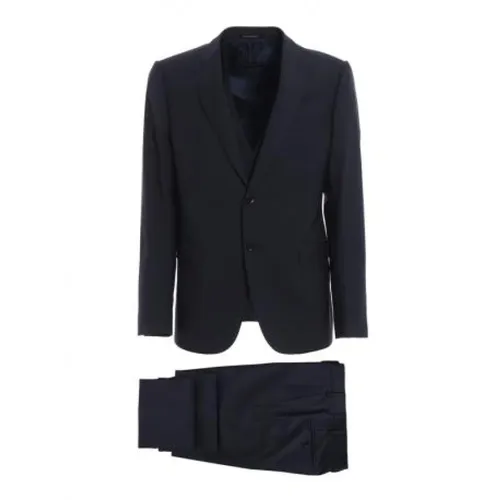 Single-Breasted Wool Suit - Emporio Armani - Modalova