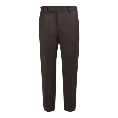 Brown Wool Straight Trousers - PT Torino - Modalova