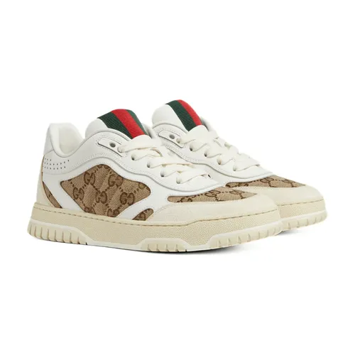 Canvas Sneaker in White Beige - Gucci - Modalova