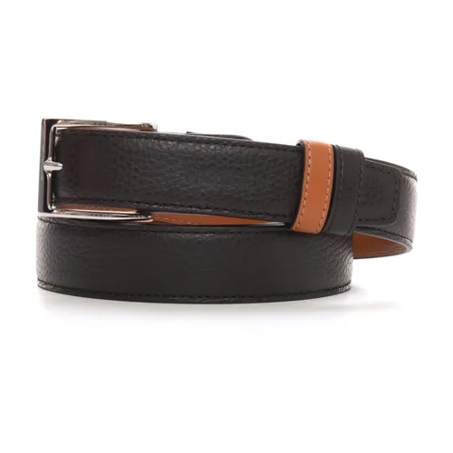 Bicolored Reversible Leather Belt with Logo - Hogan - Modalova