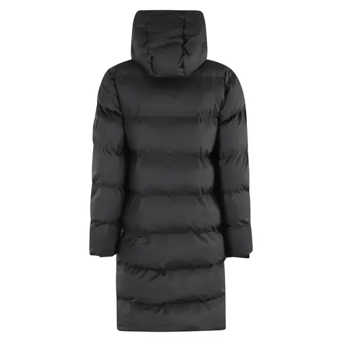 Black Long Puf Down Jacket - Rains - Modalova