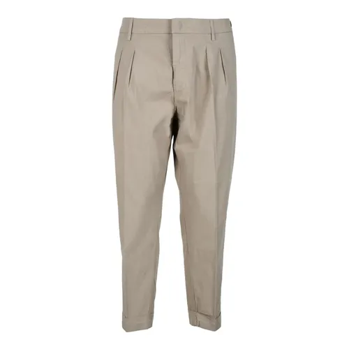 Oscar Cotton Elastane Pants Zipper Pockets - Dondup - Modalova