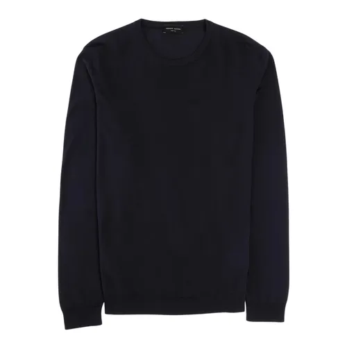 Navy Knit Jumper - Roberto Collina - Modalova