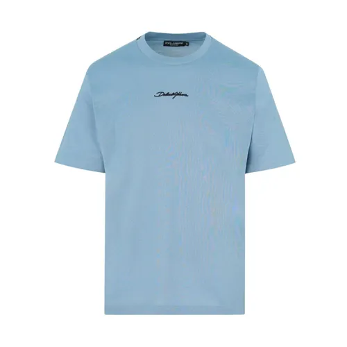 Embroidered Logo T Shirt - Dolce & Gabbana - Modalova